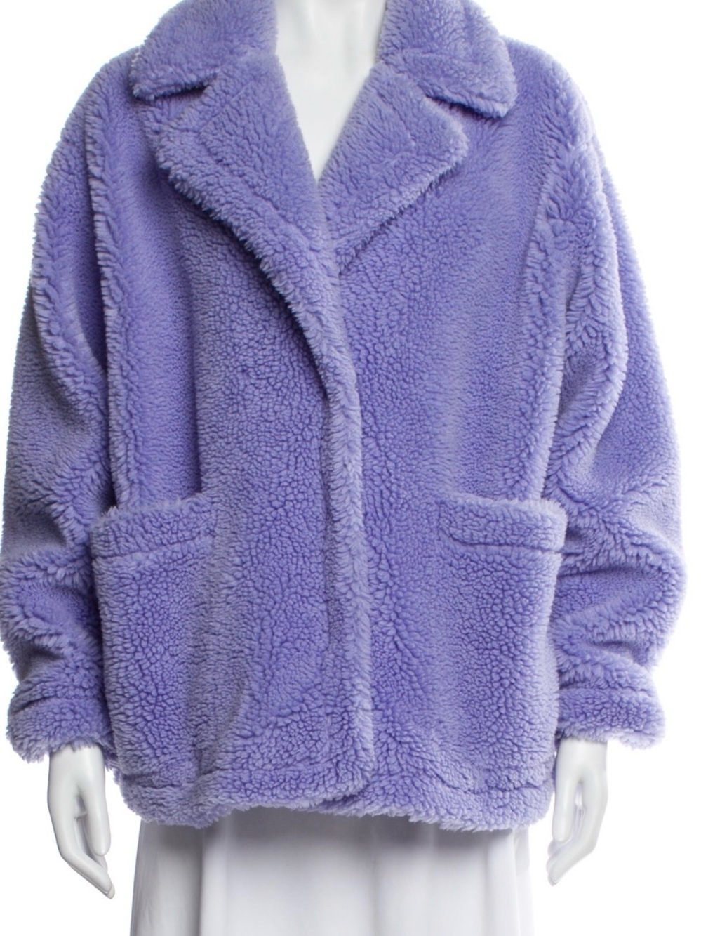 Stand Studio Lilac Faux Shearling Coat